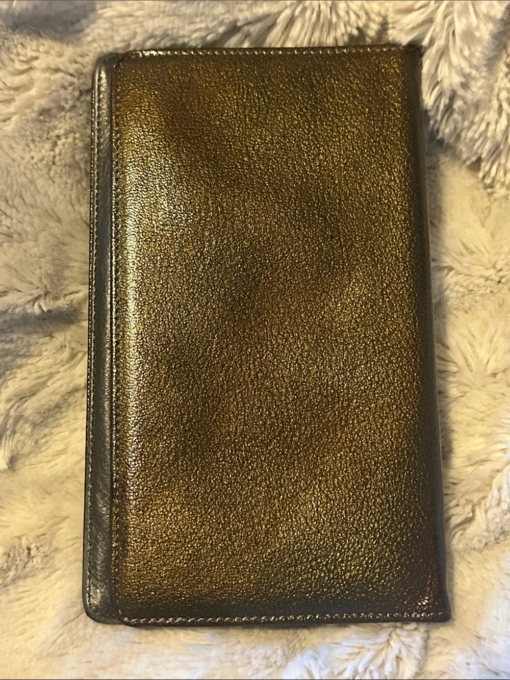 CHANEL Vintage Brown Leather CC Wallet AUTHENTIC